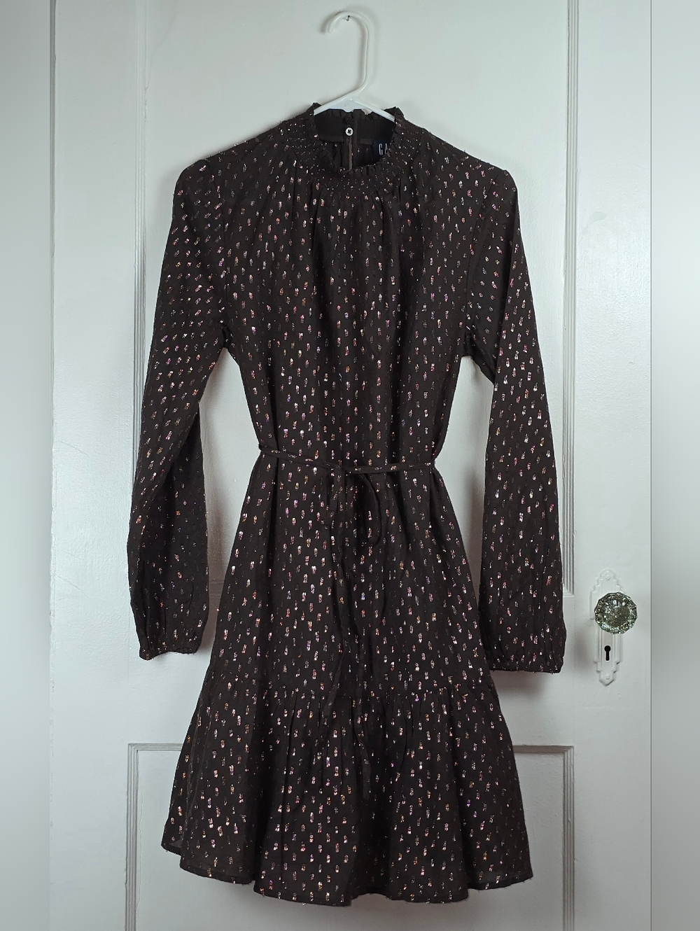 GAP Brown and Pink Cottagecore Tiered Dress M New with Tag